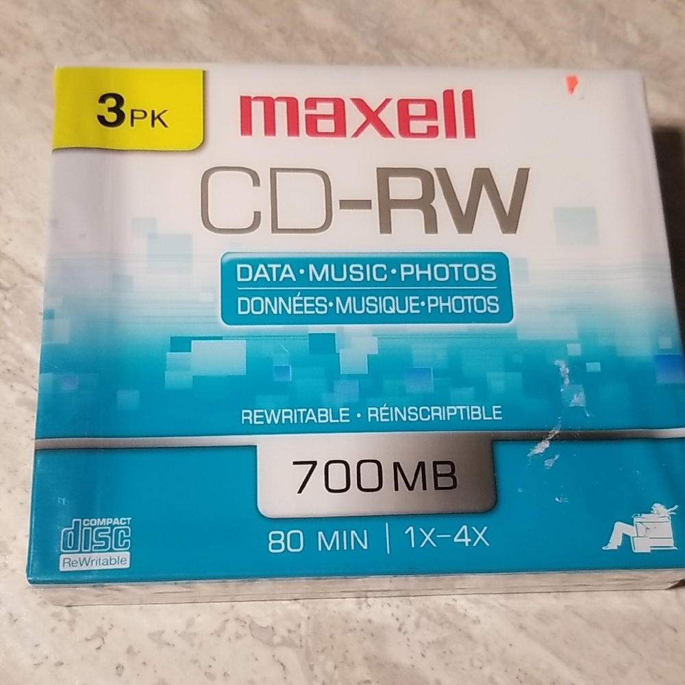 CD-RW 3-Pack - Blue and White